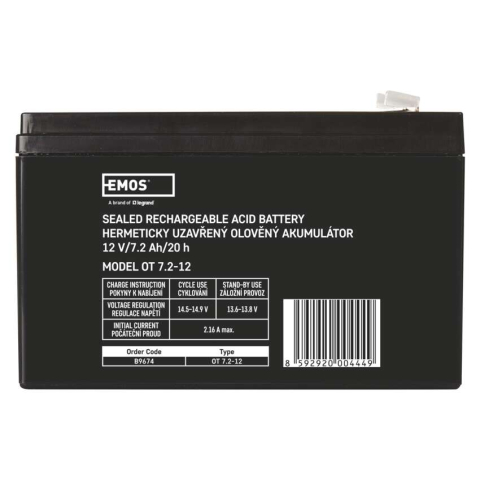 ACUMULATOR ACID SIGILAT SLA 12V 7.2AH-FASTON 6.3MM [1]