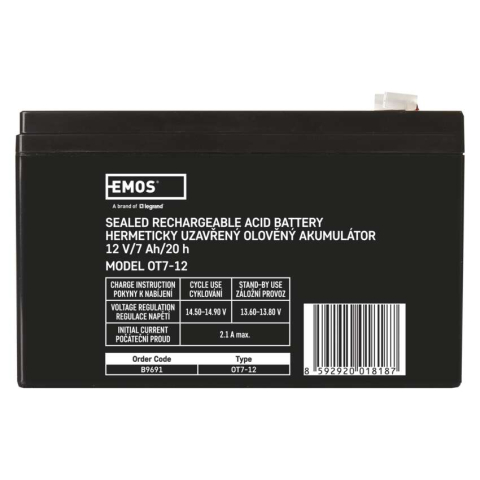 ACUMULATOR ACID SIGILAT SLA 12V 7AH [1]