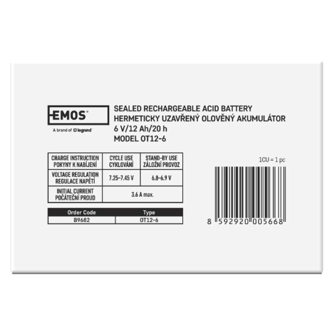 ACUMULATOR ACID SIGILAT SLA 6V 12AH-FASTON 4.7MM [5]