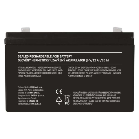 ACUMULATOR ACID SIGILAT SLA 6V 12AH-FASTON 4.7MM [4]