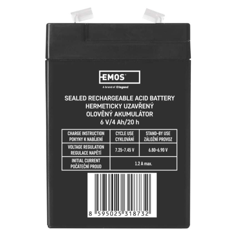 ACUMULATOR ACID SIGILAT SLA 6V 4AH PENTRU LANTERNE SI ALTE ECHIPAMENTE [2]