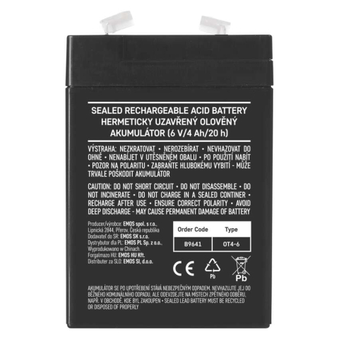 ACUMULATOR ACID SIGILAT SLA 6V 4AH PENTRU LANTERNE SI ALTE ECHIPAMENTE [3]