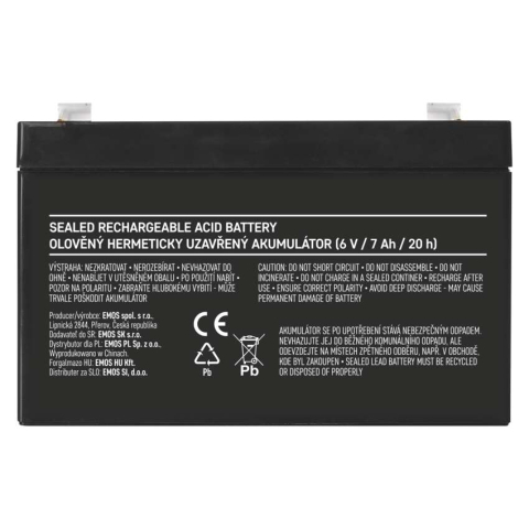 ACUMULATOR ACID SIGILAT SLA 6V 7AH-FASTON 4.7MM [4]