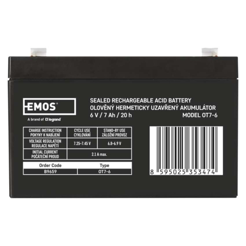 ACUMULATOR ACID SIGILAT SLA 6V 7AH-FASTON 4.7MM [1]