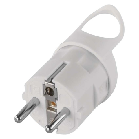 Plugs, sockets FRENCH - Angle Plug for extension cord, white