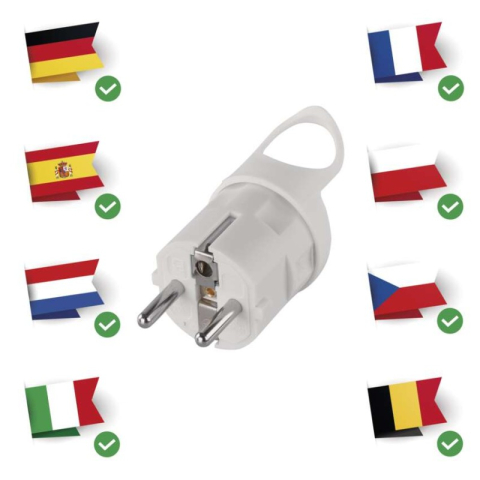 Angle Plug for extension cord, white [2]