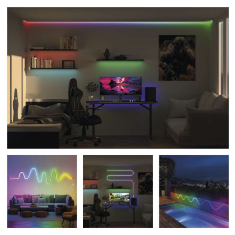 BANDA LED FLEXIBILA GOSMART NEON, 5M, RGBIC, DIMABILA, WI-FI [15]