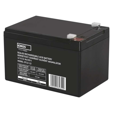 Baterii, acumulatori, incarcatoare - BATERIE REINCARCABILA SLA 12V 12AH-FASTON 6.3MM