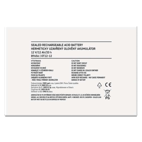 BATERIE REINCARCABILA SLA 12V 12AH-FASTON 6.3MM [10]