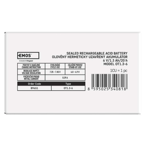 BATERIE REINCARCABILA SLA 6V 1.3AH-FASTON 4.7mm [5]