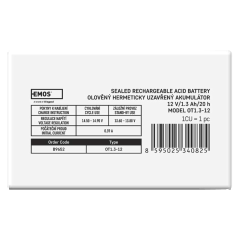 BATERIE SLA 12V 1.3AH-FASTON 4.7MM [7]