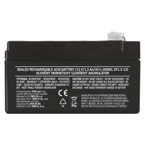 BATERIE SLA 12V 1.3AH-FASTON 4.7MM [6]