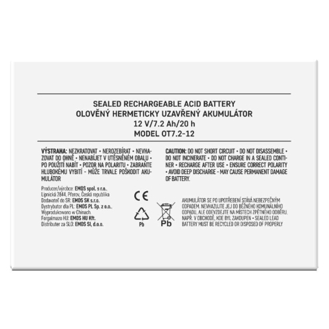 BATERIE SLA 12V 7.2Ah-FASTON 4.7MM [6]