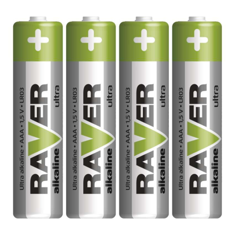 BATERII RAVER ALKALINE LR03(AAA)-SET 4 BUC BLISTER [1]