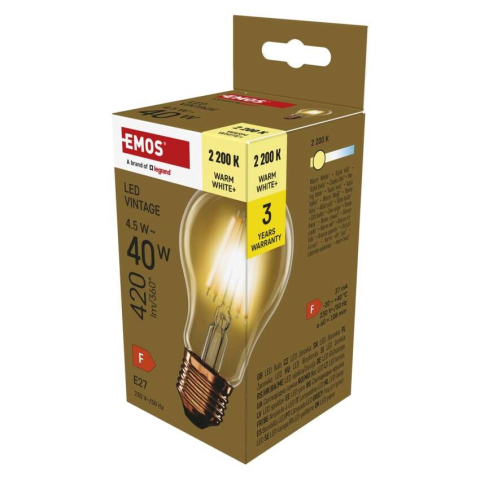 Surse de iluminat - BEC LED DECO A60, E27, 4,5W, 420LM, FLAME