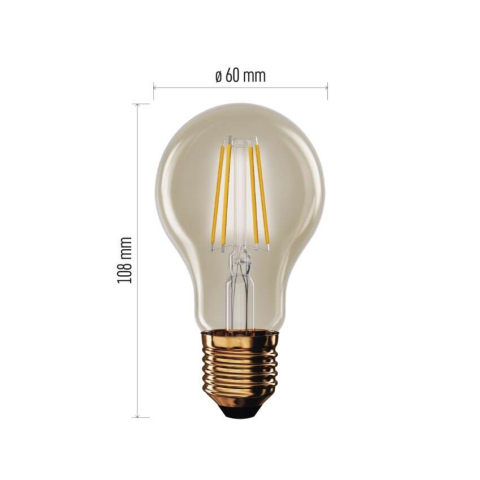 BEC LED DECO A60, E27, 4,5W, 420LM, FLAME [1]