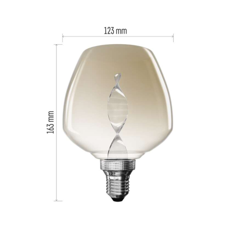 BEC LED DECO S123 E27, 3.5W, 130LM, FLAME [1]