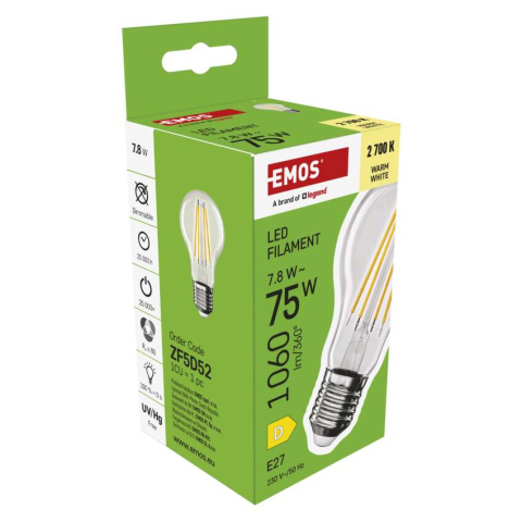 BEC LED FILAMENT A60, E 27, 7.8 W, 1060 LM, LUMINA CALDA [7]