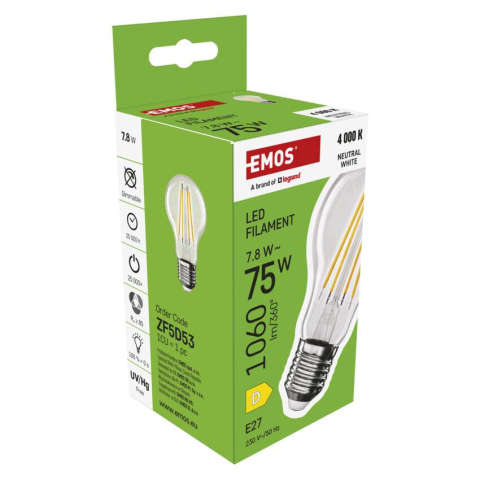 BEC LED FILAMENT A60, E 27, 7.8 W, 1060 LM, LUMINA NEUTRA [7]
