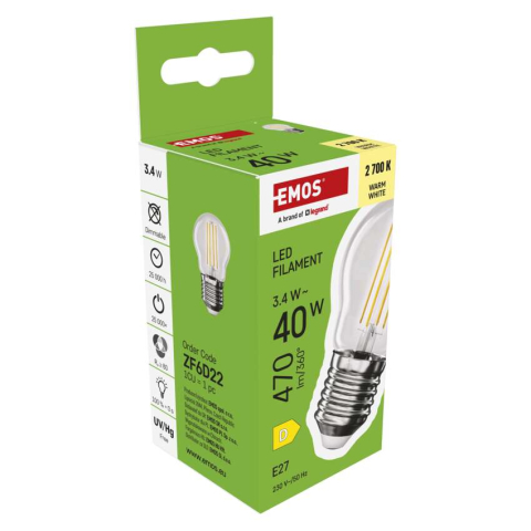 BEC LED FILAMENT MINI GLOBE, E 27, 3.4 W, 470 LM, LUMINA CALDA [7]
