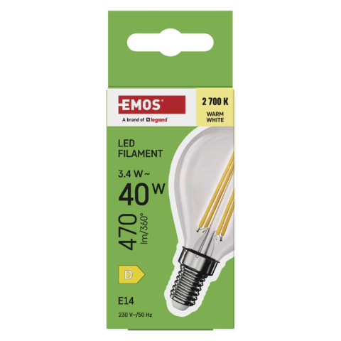 BEC LED FILAMENT MINI GLOBE, E14, 3.4 W, 470 LM, LUMINA CALDA [5]