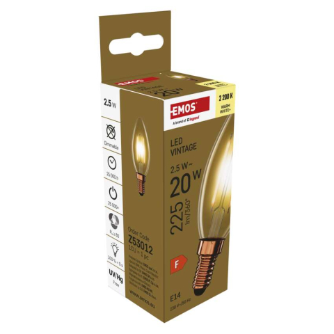 BEC LED VINTAGE LUMANARE E 14, 2.5W, 225 LM, 2200 LM [9]