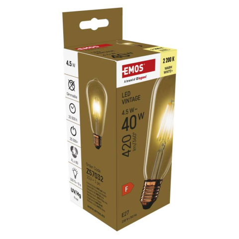 BEC LED VINTAGE ST64 E27, 4.5W, 420LM, 2200K [10]