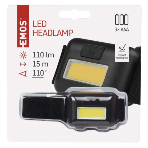 COB LED Headlamp, 110 lm, 3× AAA [1]