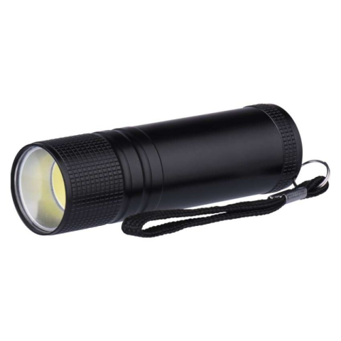 Emos - COB LED Metal Flashlight, 100 lm, 3× AAA