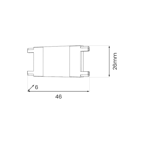 CONECTOR DREPT PENTRU SINA MAGNETICA SLIM, ALB [2]