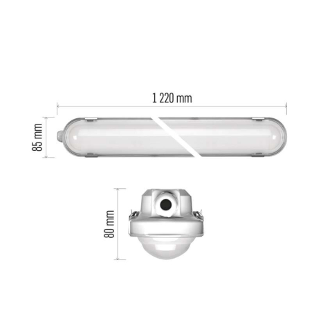 CORP DE ILUMINAT LED ETANS EMOS MISTY, 24-38W, 3300-5600 LM, 4000-6500K, IP66, IK08, CU KIT DE EMERGENTA 3h, 1220 mm [8]