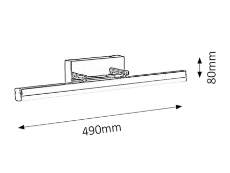 APLICA PENTRU BAIE SILAS CROM, 49CM [1]