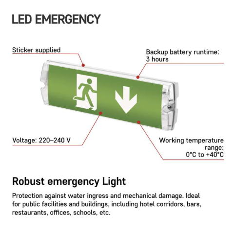 CORP ILUMINAT DE SIGURANTA NESSI 3W 3H IP65 [6]