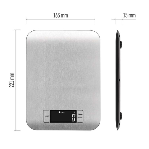 Digital kitchen scale EV012, silver [1]