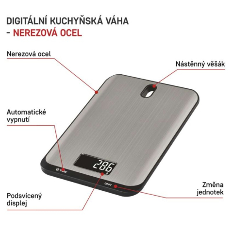 Digital Kitchen Scale EV026, silver [2]