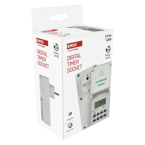 PRIZA CU TEMPORIZATOR DIGITAL EXTERIOR, IP44 [11]