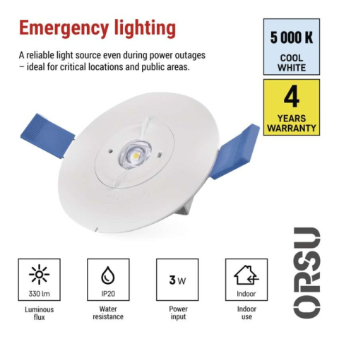 Emergency downlight ORSU 2W 300lm 3h [2]