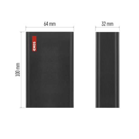 EMOS NTBF20 Portable Power bank, 20 000 mAh, 65 W PD, black [2]