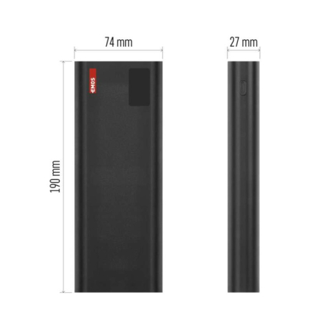 EMOS NTBF30 Portable Power bank, 27 000 mAh, 100 W PD, black [2]