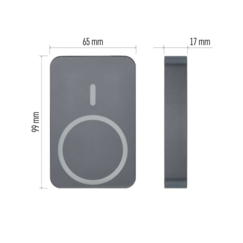 EMOS Portable Power bank WI 1046, 10 000 mAh, 20 W+Wireless, grey [2]