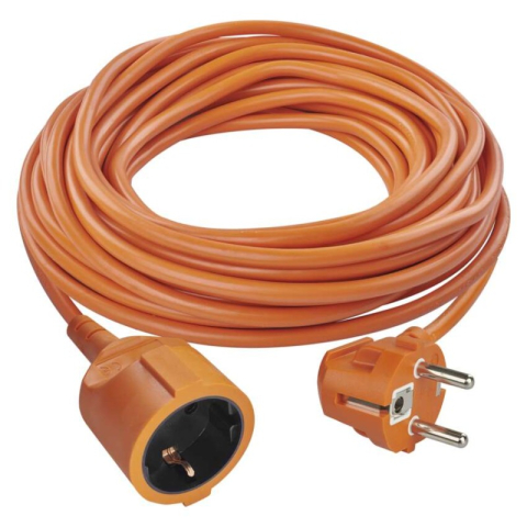Power supply extension cords and sockets - Extension Cord 20 m / 1 sockets / orange / PVC / 1,5 mm2