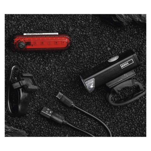 Front + rear rechargeable LED bike light, 90 lm [2]