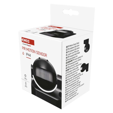 SENZOR DE MISCARE PIR IP44, 1200W, NEGRU [5]