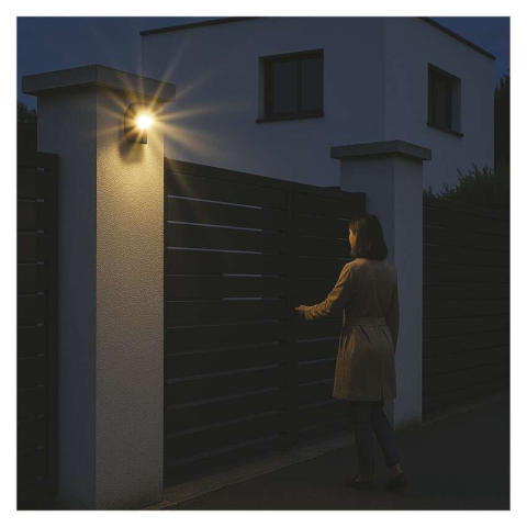 SENZOR DE MISCARE PIR IP44, 1200W, NEGRU [8]