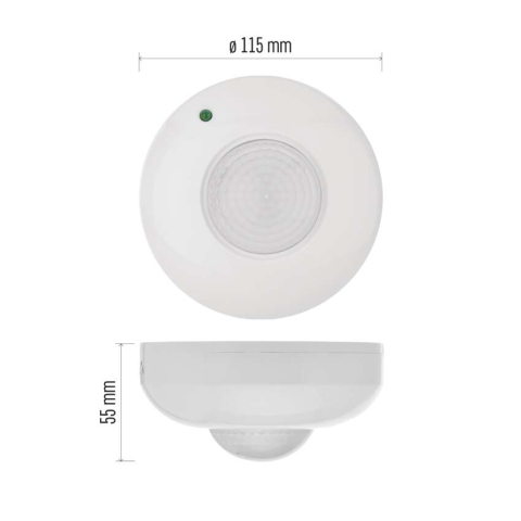 SENZOR DE MISCARE PIR IP20, 1200W, ALB [7]