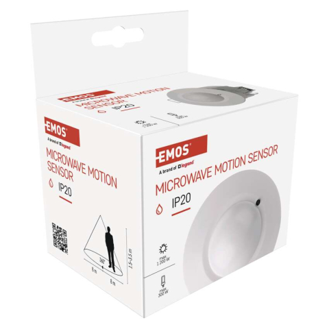 SENZOR DE MISCARE CU MICROUNDE IP20, 1200W, ALB [5]