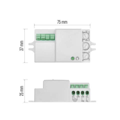 SENZOR DE MISCARE CU MICROUNDE, IP20,1200W, ALB [7]