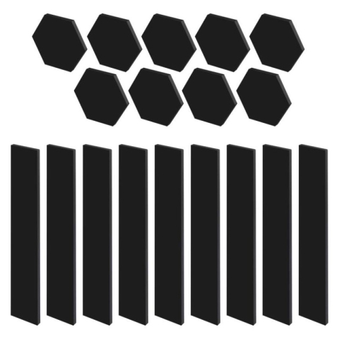 GoSmart LED luminaire Lines black, 9 parts, 34 W, RGBIC dimmable, WiFi [1]