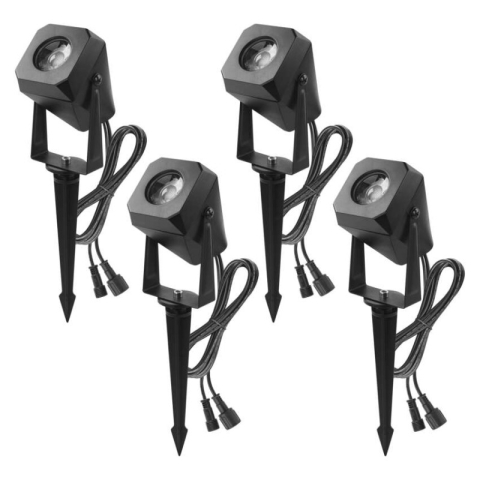 GoSmart outdoor LED spotlight, starter kit, 4 pieces, 7 W, RGBIC dimmable, WiFi [1]