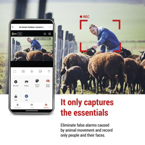 GoSmart Outdoor pivoting camera IP-6000 OWL with 4G/LTE, grey [2]